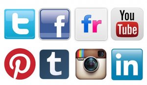 Social Media Images diplaying different buttons for social media