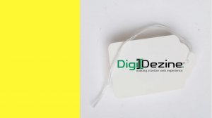 price tag image with logo of Digi Dezine web design agency with plain yellow square to left