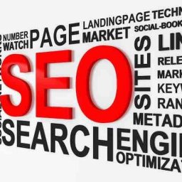 Image of text showing SEO and search engine optimization