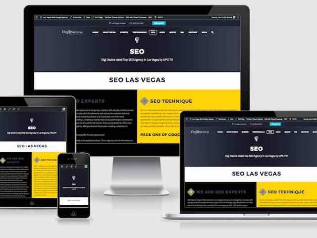 Image of a web page from web design agency in las vegas