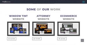 3 website images representing a web design agency blog article