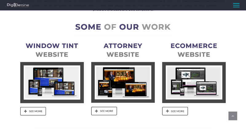 3 website images representing a web design agency blog article