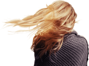 girl with blonde flowing hair for slider